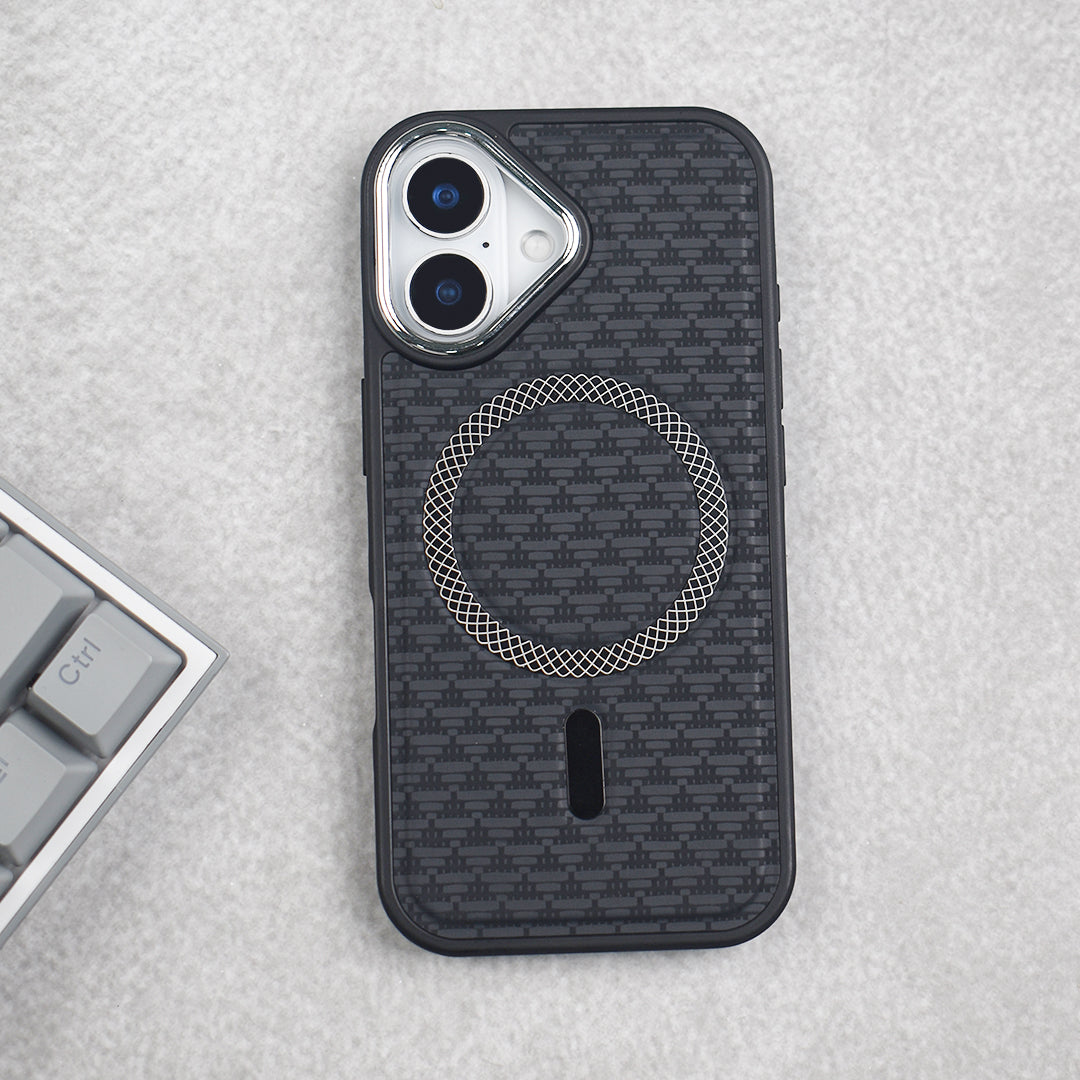 Magnetic Woven Leather Case - iPhone