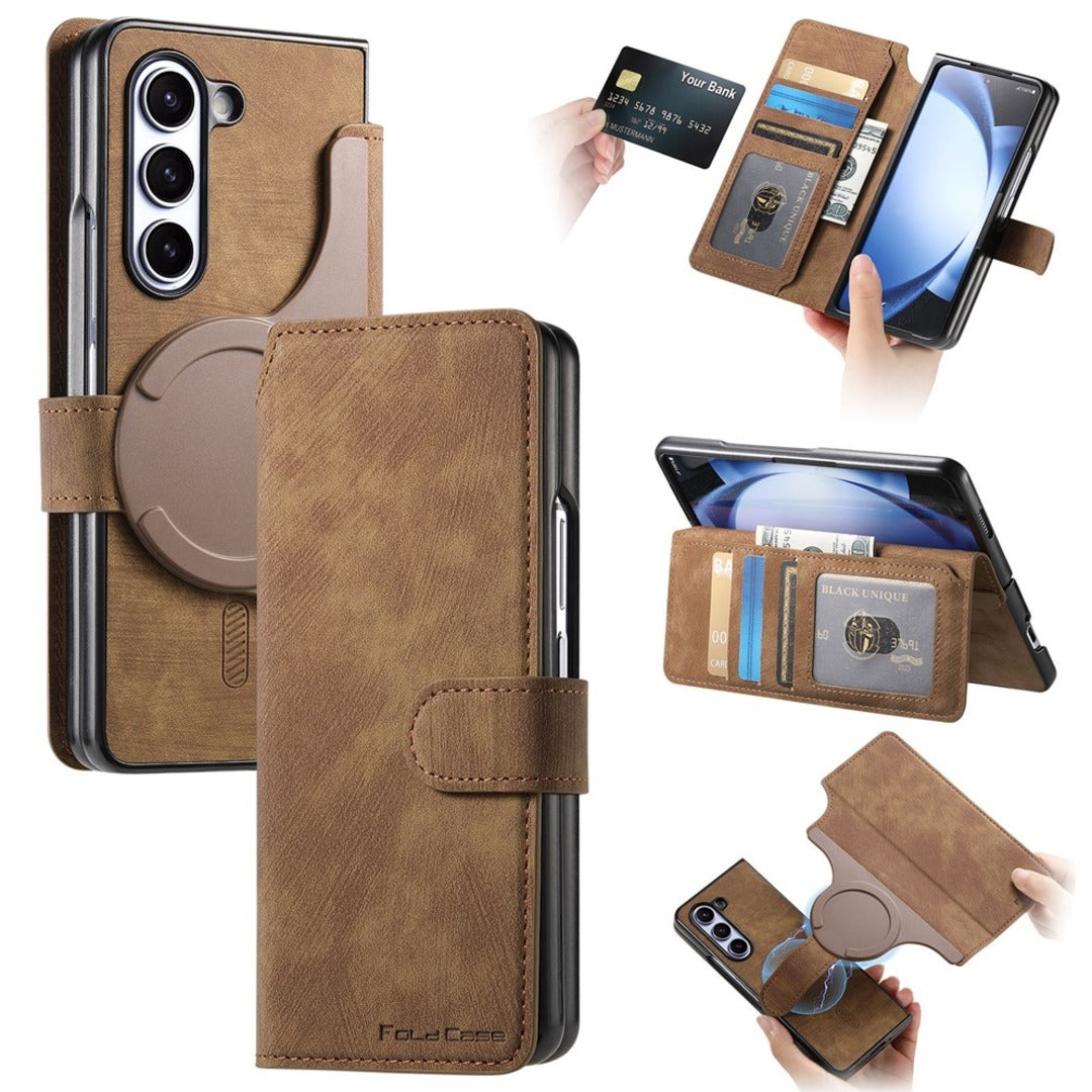 Detachable Card Solt Wallet Leather Case - Galaxy