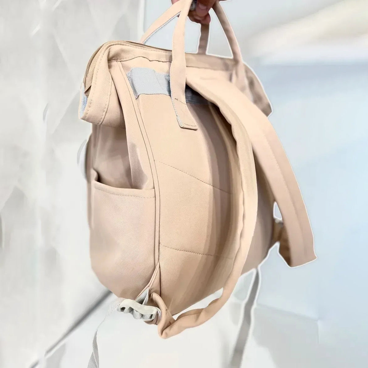 Soft Canvas Backpack  - Beige