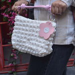Soft Petal Elegance Bag -  White Pink