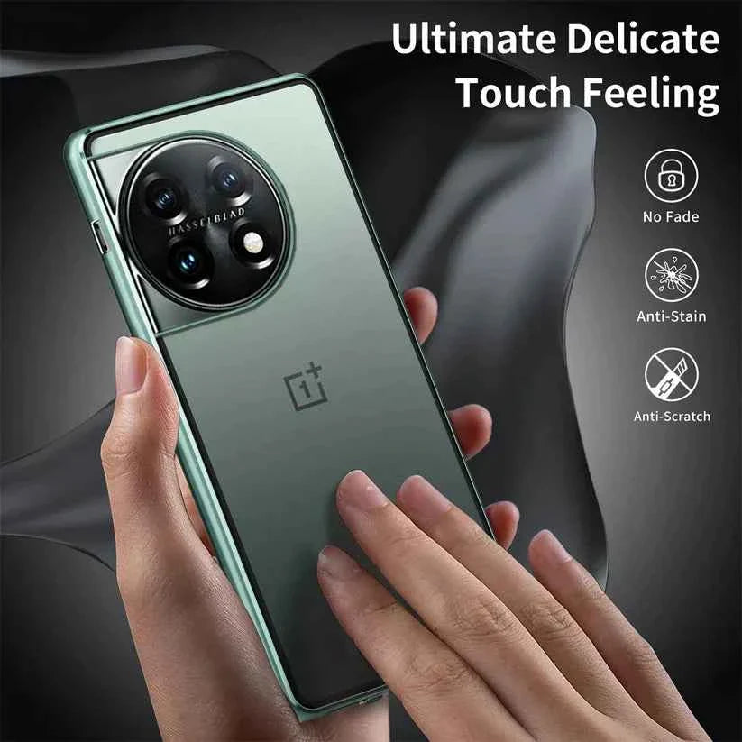 OnePlus Series - 360° (Front+Back) Metal Body Protection Glass Case