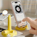 Kitty Nest Phone Stand - Yellow