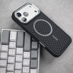 Magnetic Woven Leather Case - iPhone