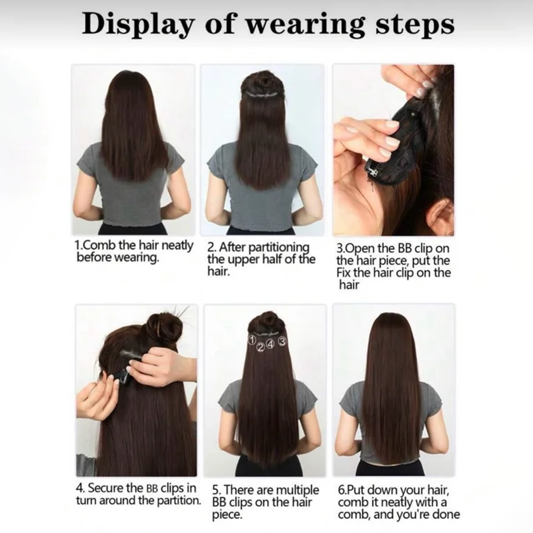 7 Pcs Set 16 Clip In Hair Extensions