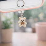 Mini Bear Dust Protector Plug - Beige