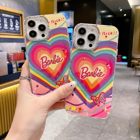 Heart Pattern Barbie Case