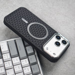Magnetic Woven Leather Case - iPhone
