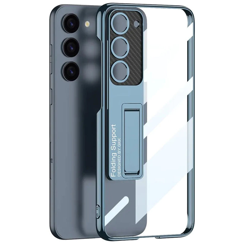 Anti-Yellowing Transparent Kickstand Protective Case