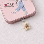 Mini Bear Dust Protector Plug - Beige