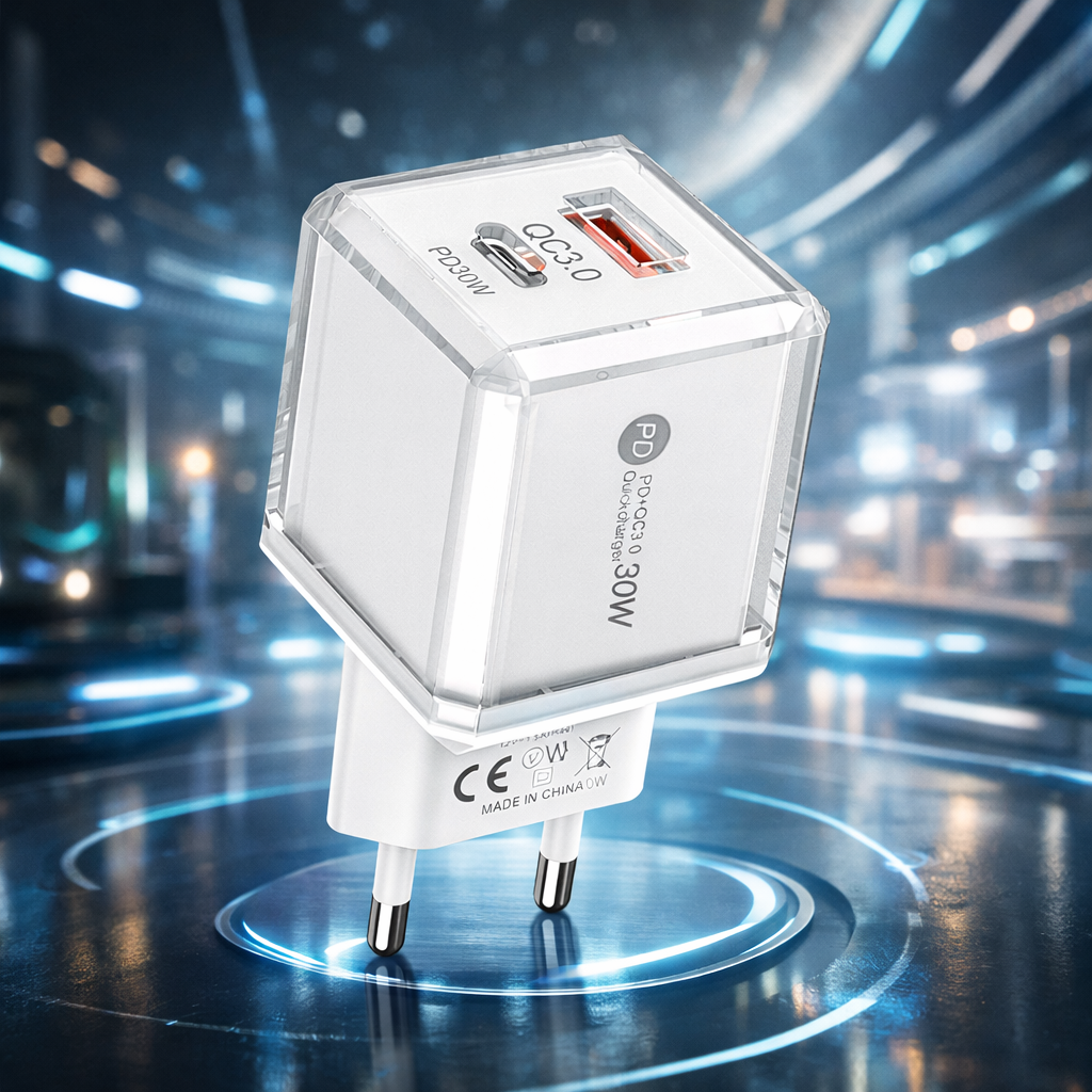 SnapVolt Mini 30W Charger Adapter - White