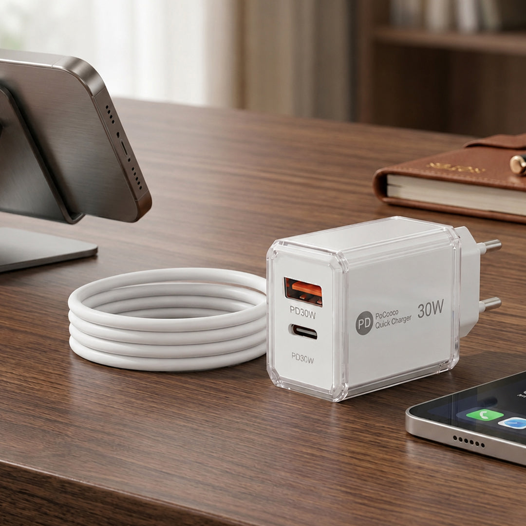 SnapVolt Fast Charge Combo Set - White