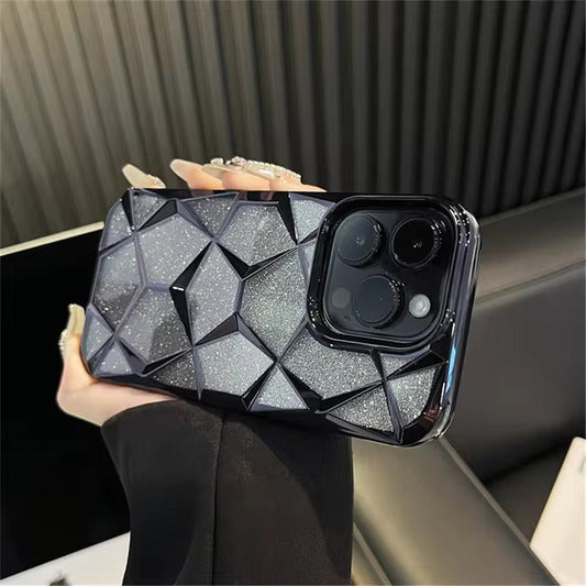 Gradient Glitter Geometrical Pattern Case