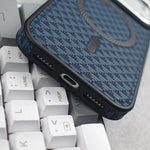 Magnetic Woven Leather Case - iPhone