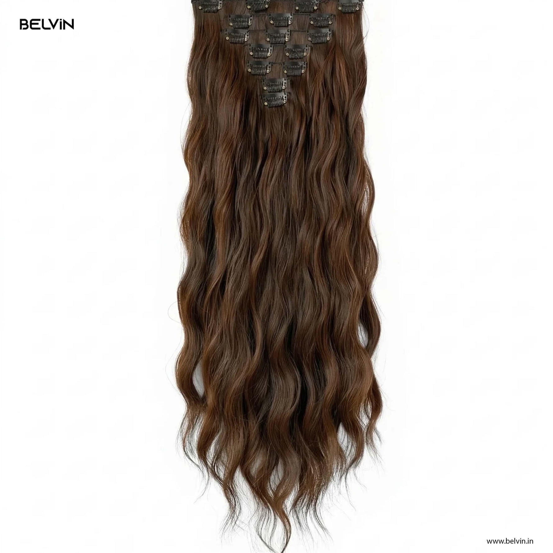 7 Pcs Set 16 Clip In Hair Extensions (Wavy)