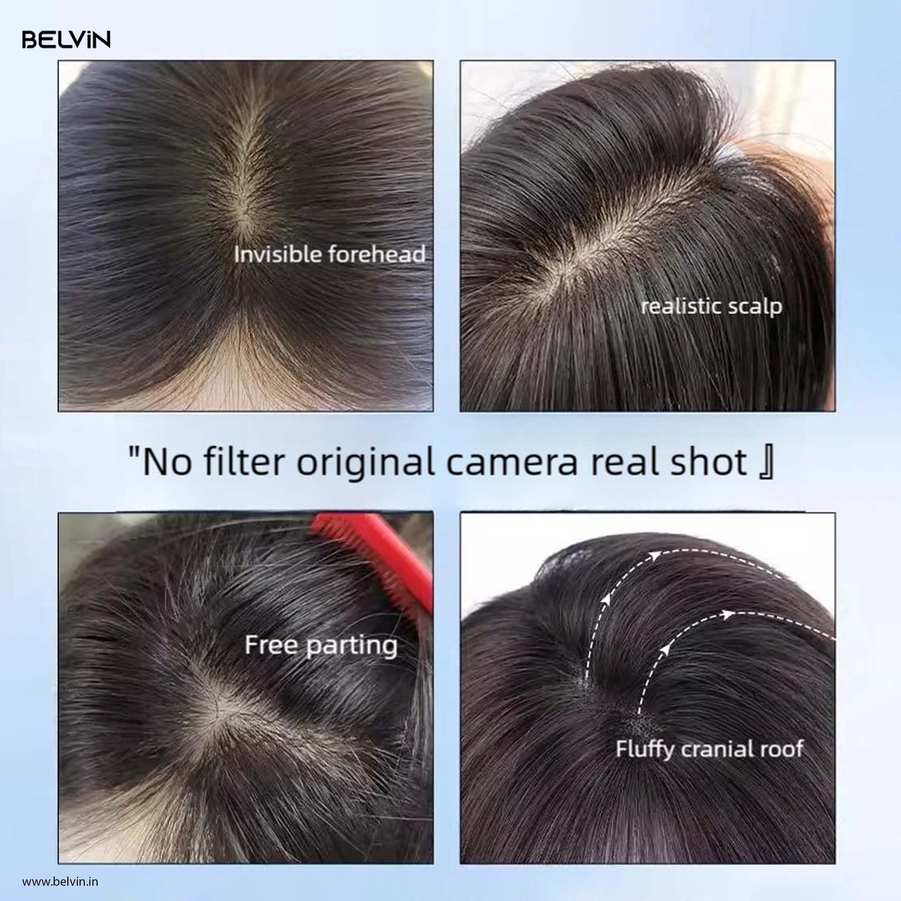 Gold-Wire Silk Base Hair Extensions 2.6*4.5Inc