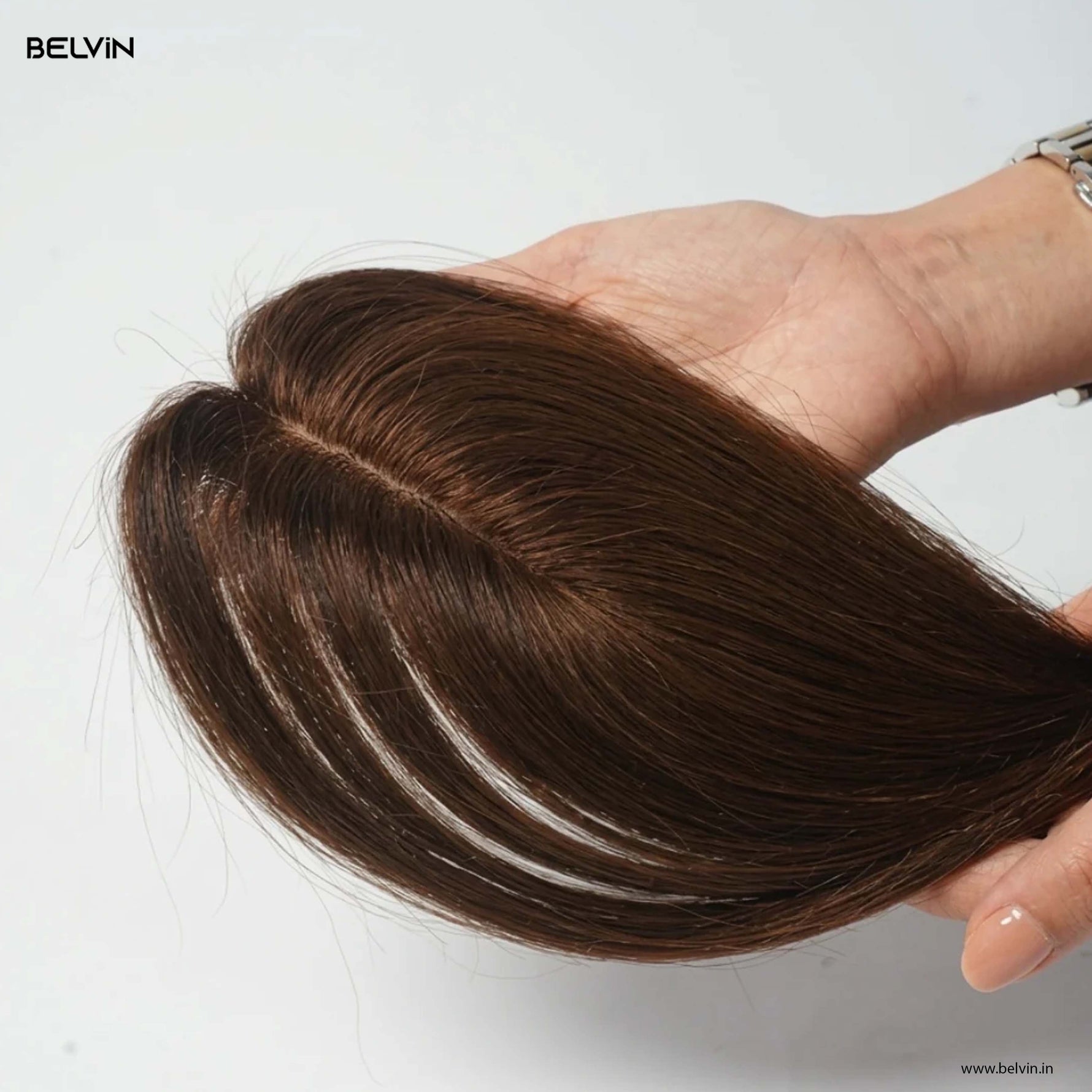 Invisible Human Hair Lace Topper - 18 Inch