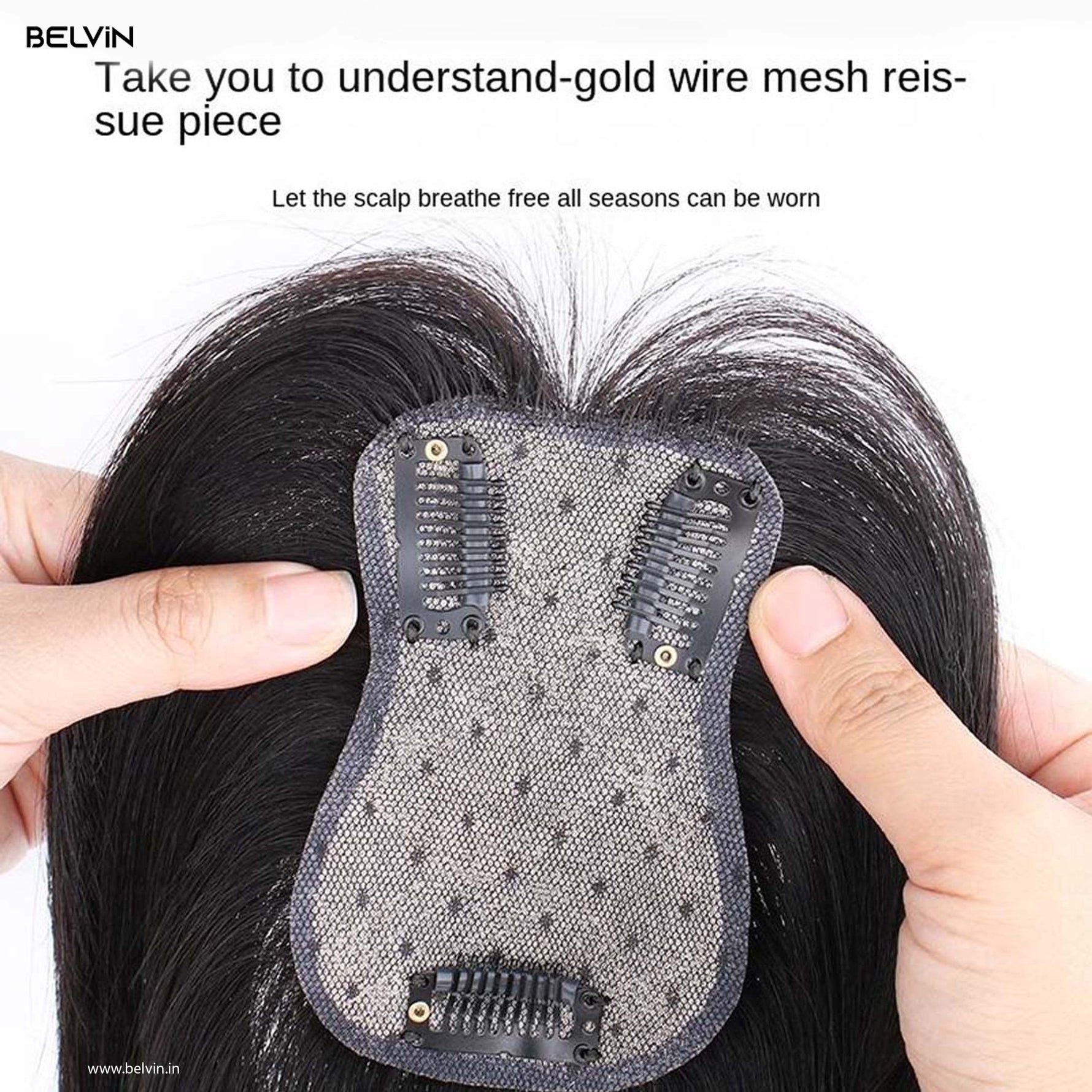 Gold-Wire Silk Base Hair Extensions 2.6*4.5Inc