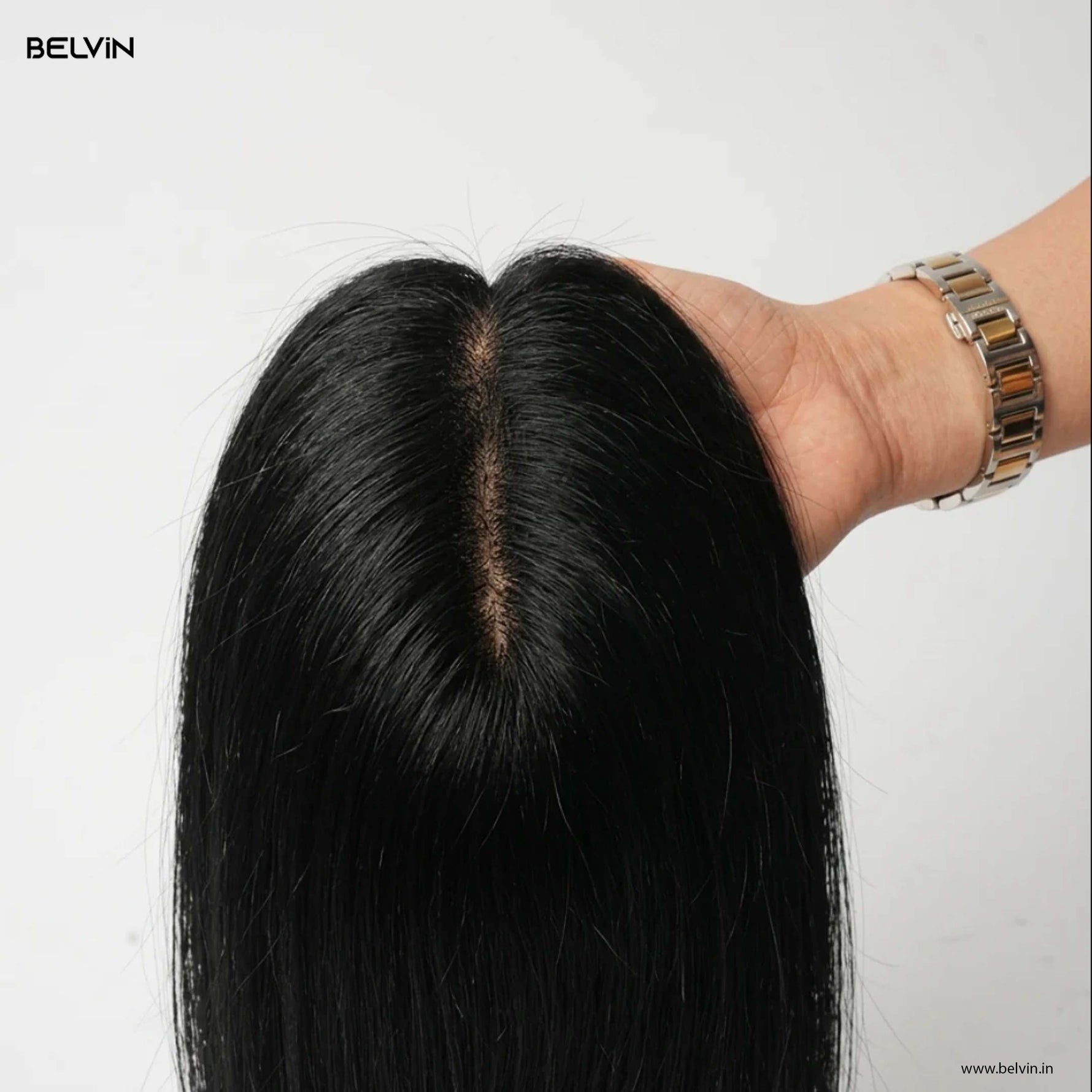 Invisible Human Hair Lace Topper - 14 Inch