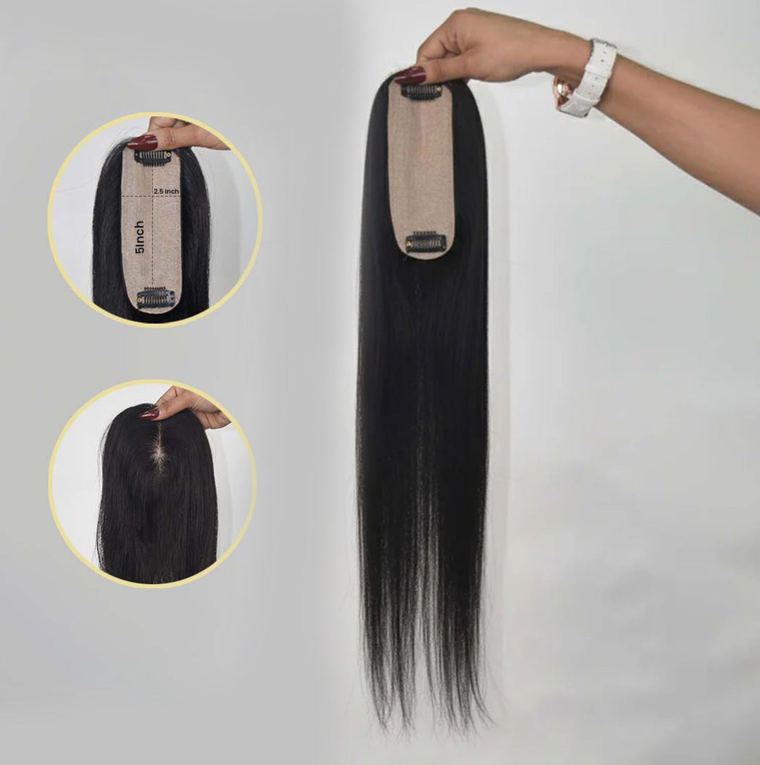 Silk Base Human Hair Topper 2.5Inc*5Inc