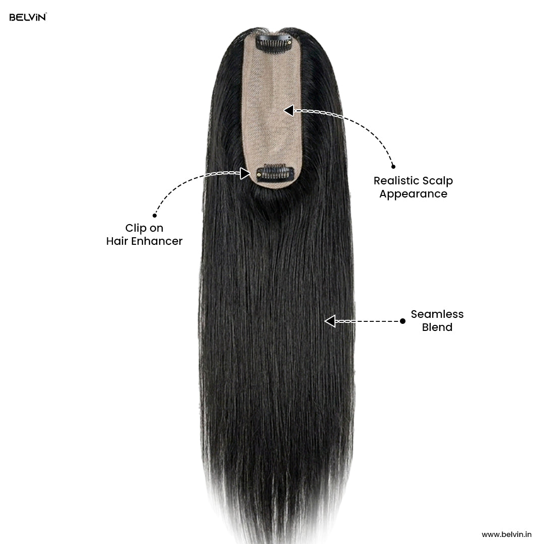 Silk Base Human Hair Topper 2.5*5Inc