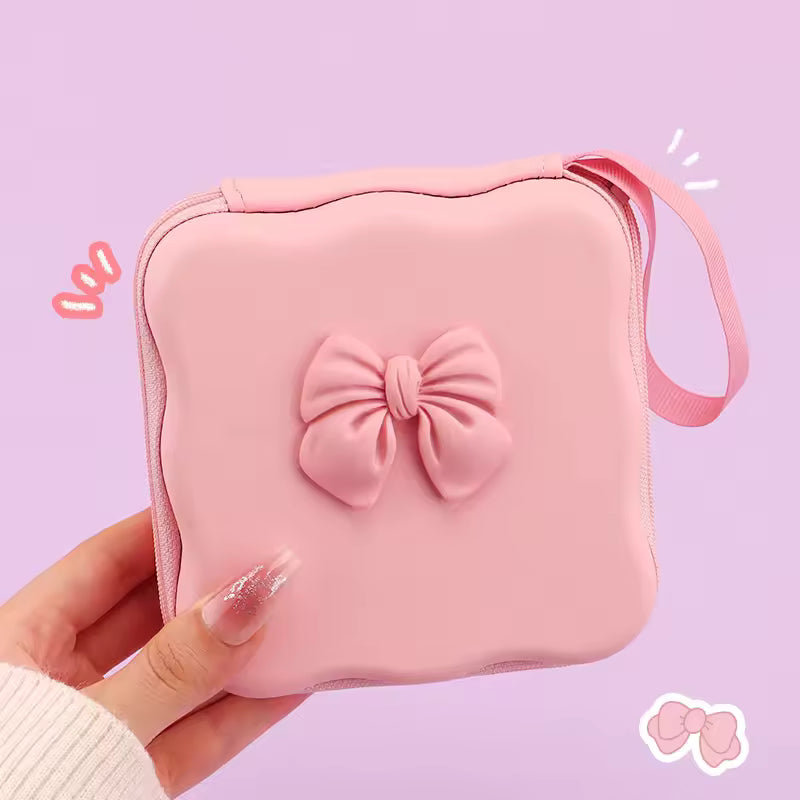 Bow Knot Mini Storage Bag - Pink