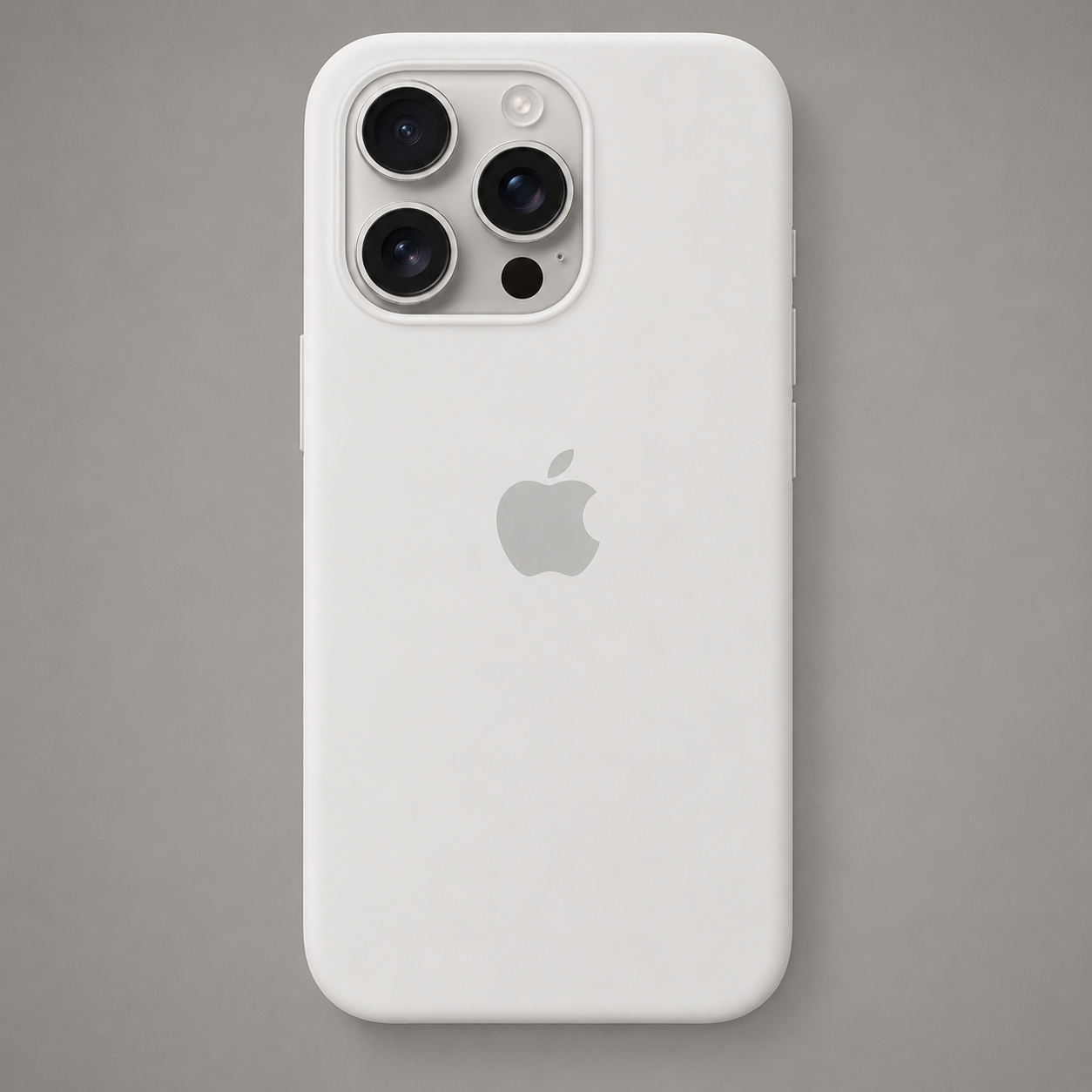 Silicone Logo Case - White