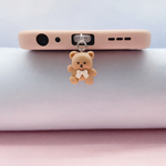 Mini Bear Dust Protector Plug - Brown