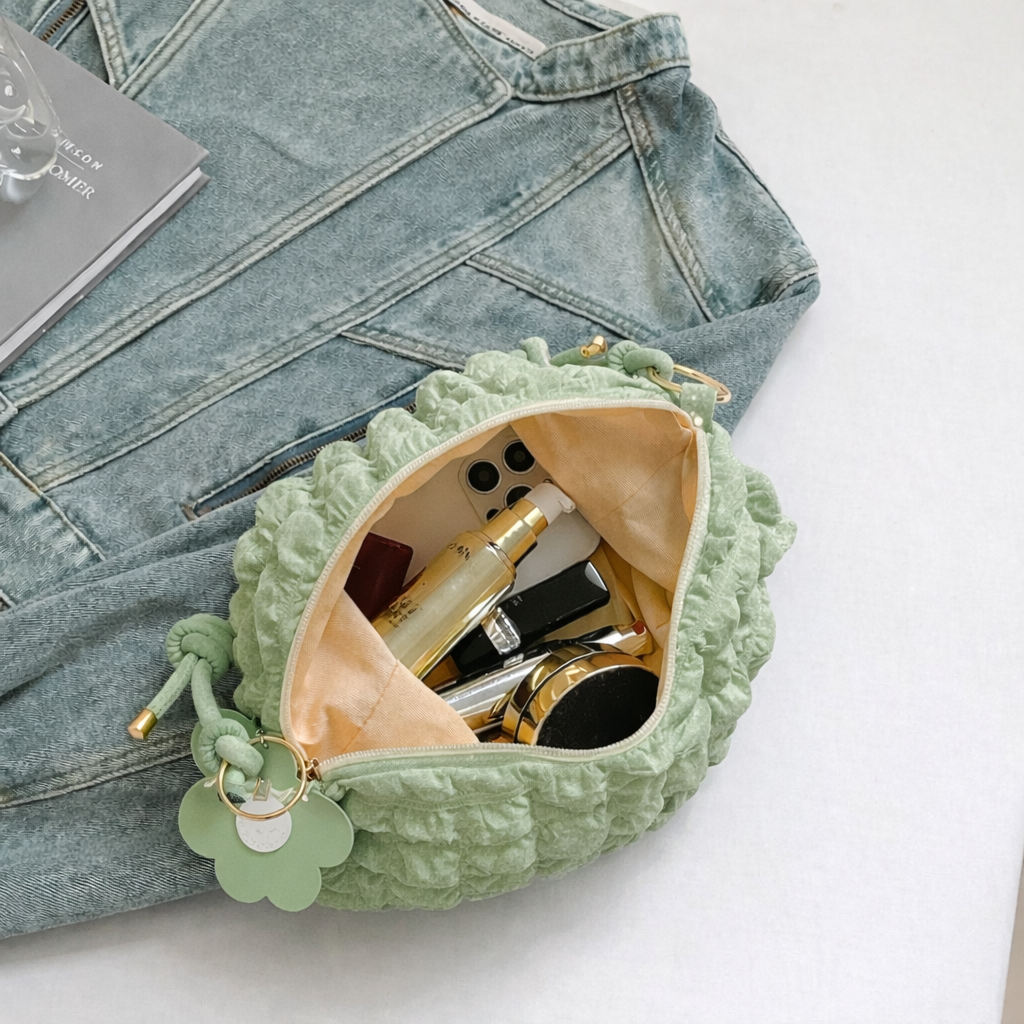 Soft Petal Elegance Bag - Green