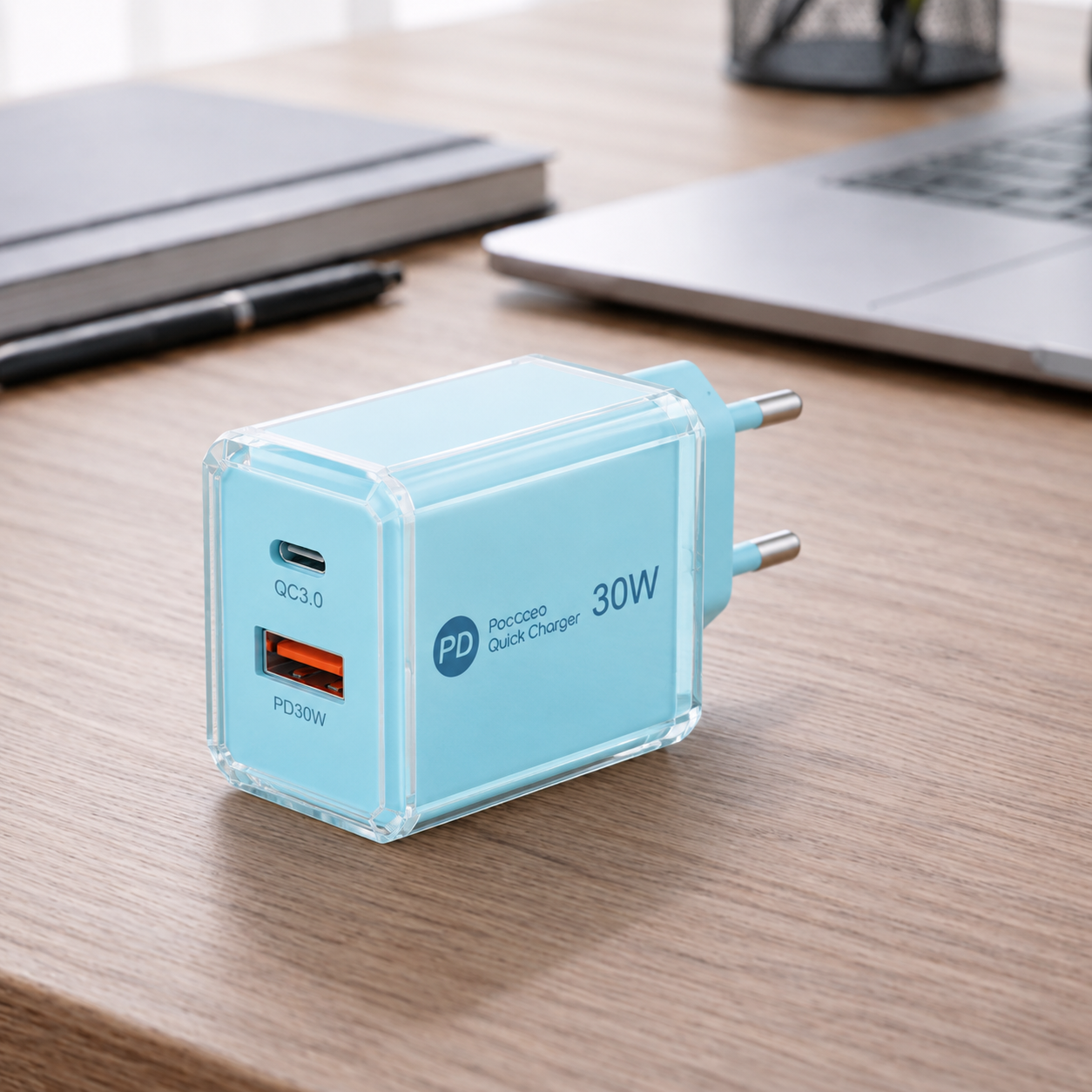 SnapVolt Mini 30W Charger Adapter - Blue