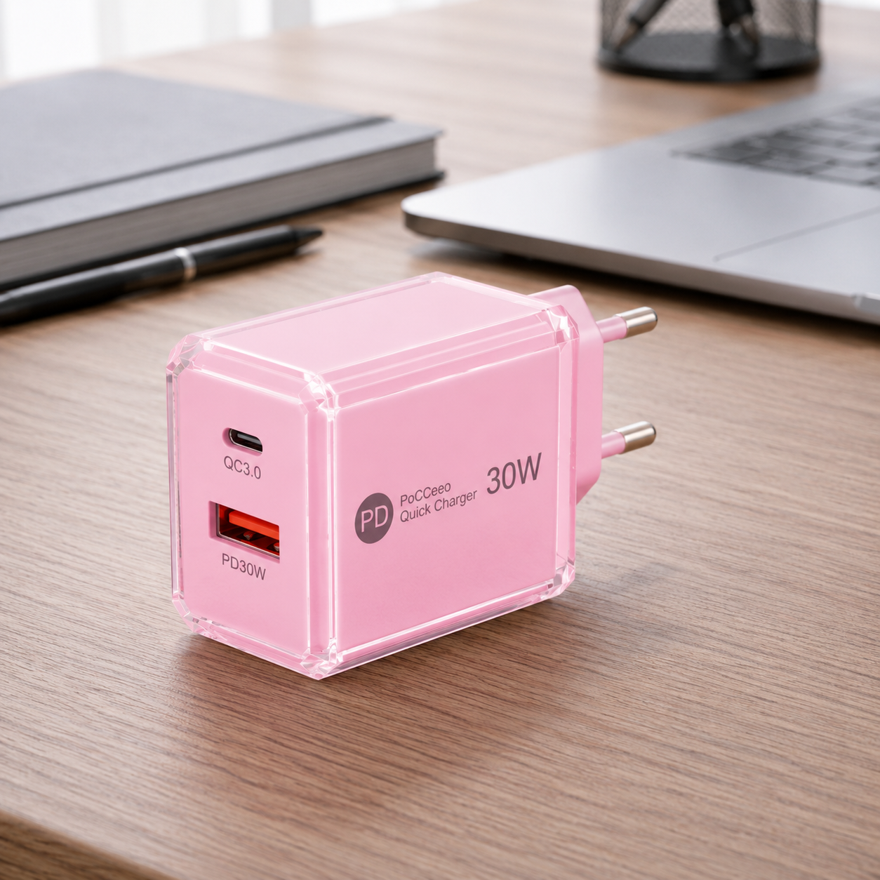 SnapVolt Mini 30W Charger Adapter - Pink