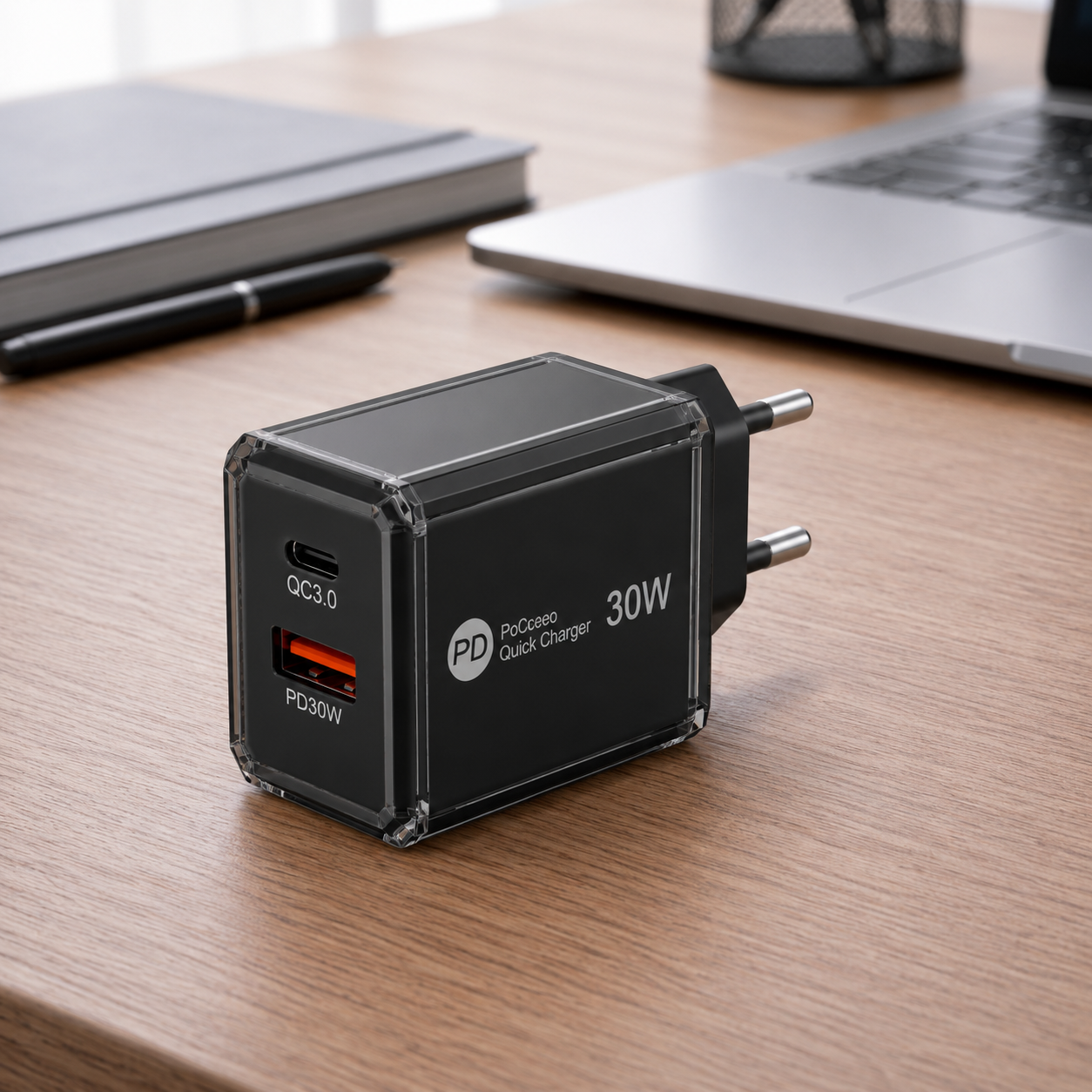 SnapVolt Mini 30W Charger Adapter - Black