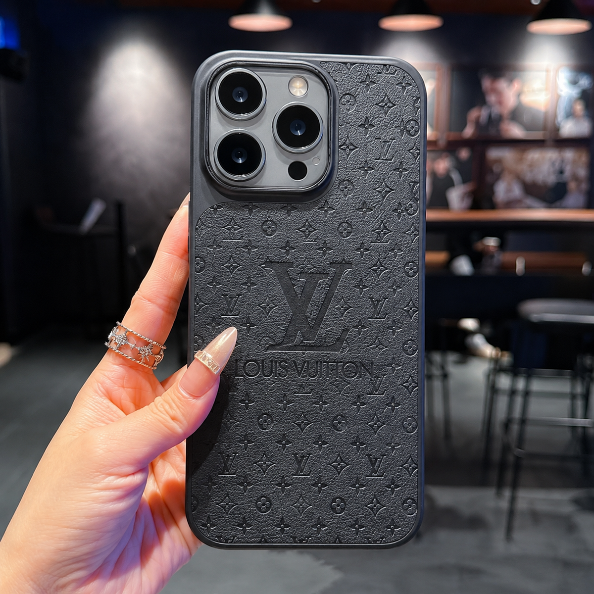 Luxury Monogram Leather Phone Cover