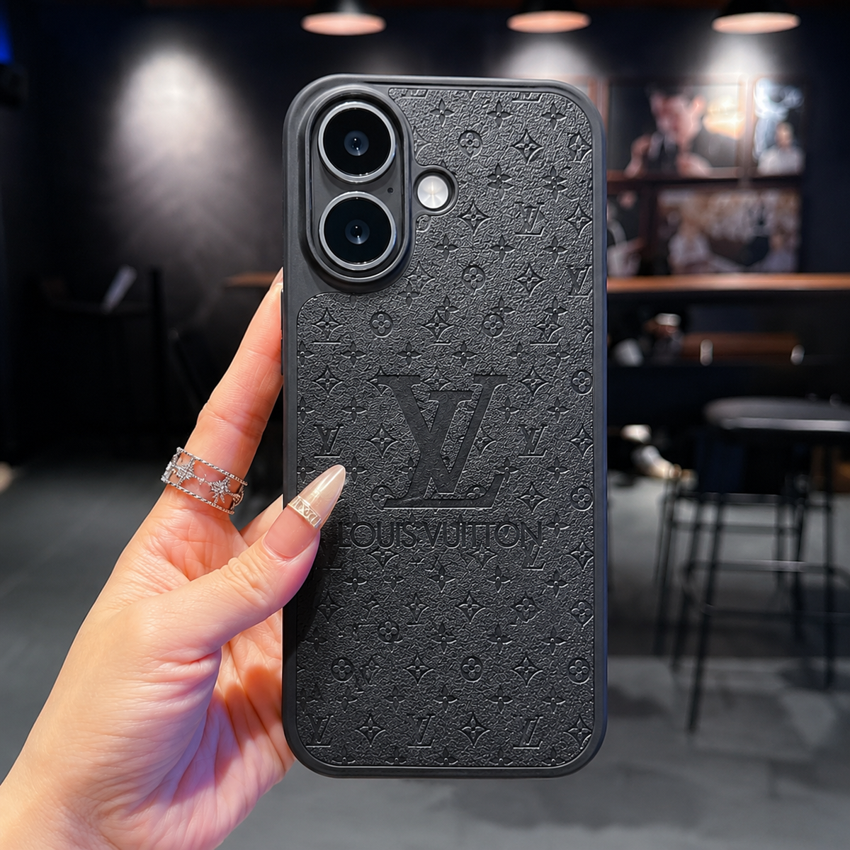 Luxury Monogram Leather Phone Cover