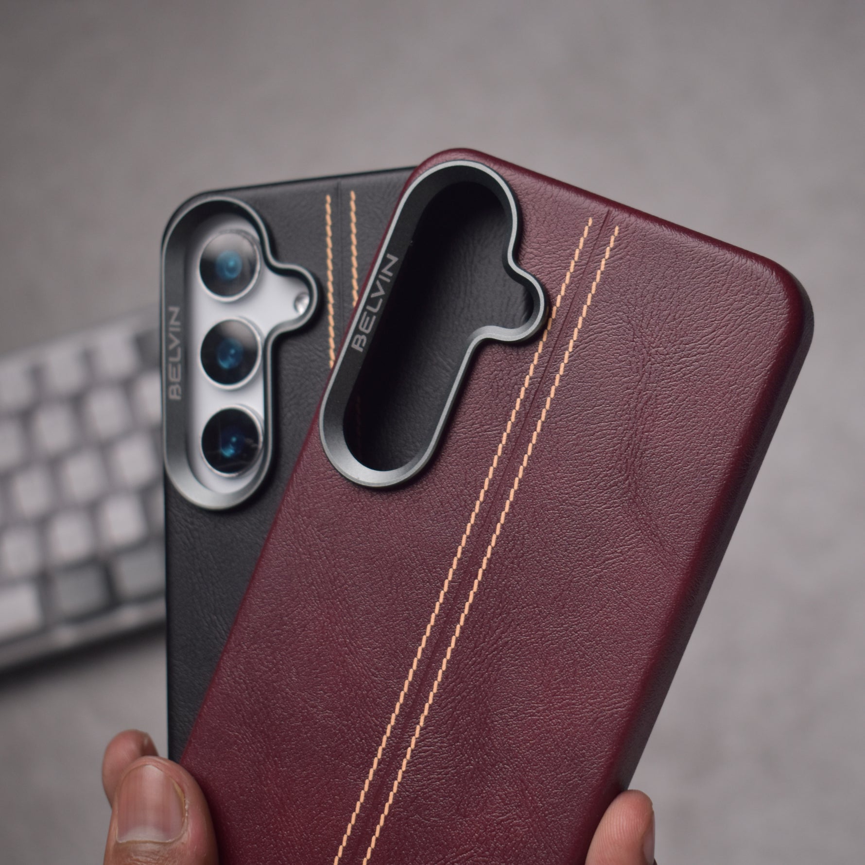 Midnight Grain Leather Case – Galaxy