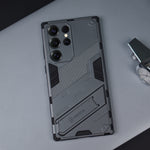 Elegant Hard Armor Invisible Bracket Phone Case