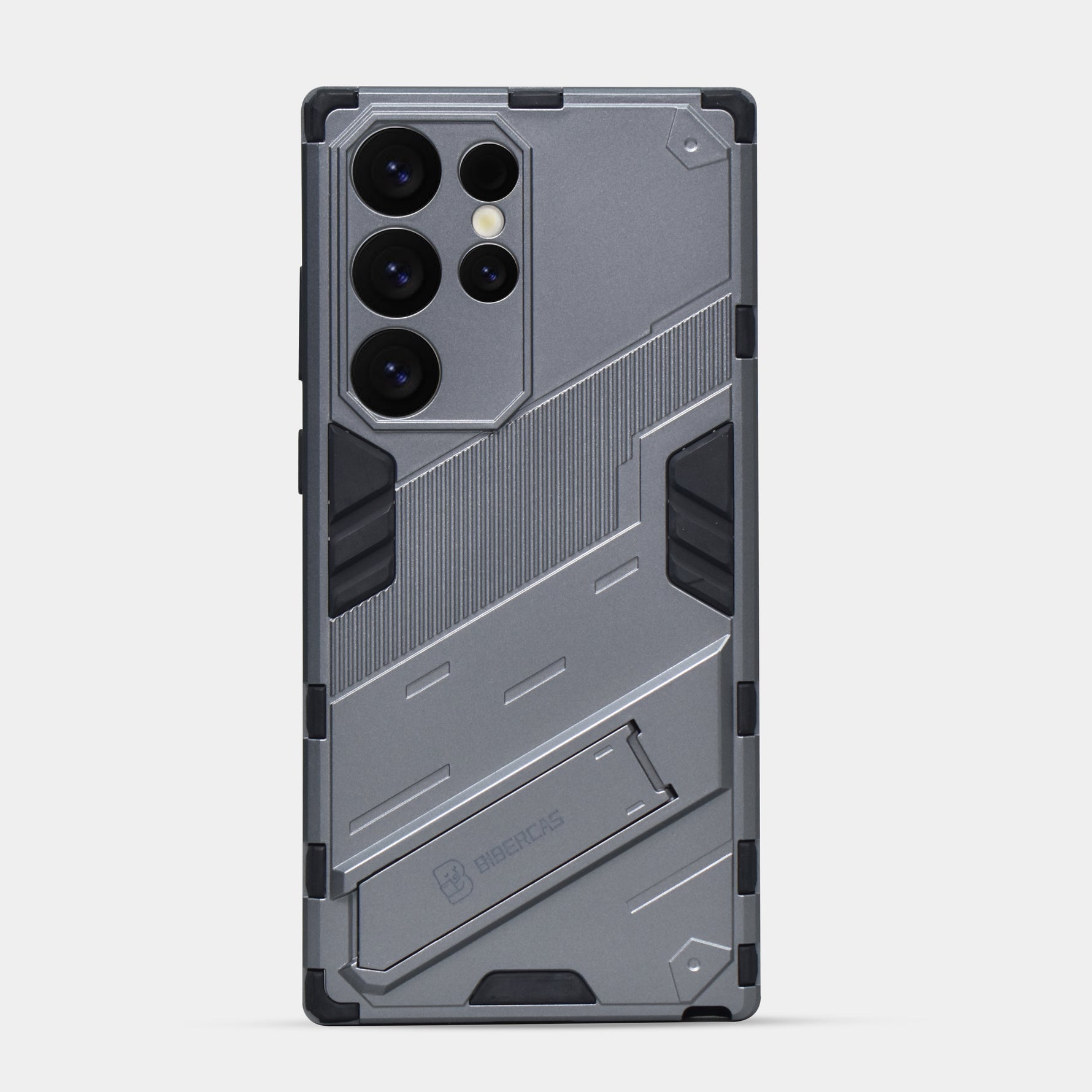 Elegant Hard Armor Invisible Bracket Phone Case