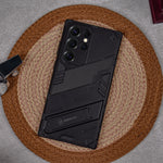 Elegant Hard Armor Invisible Bracket Phone Case