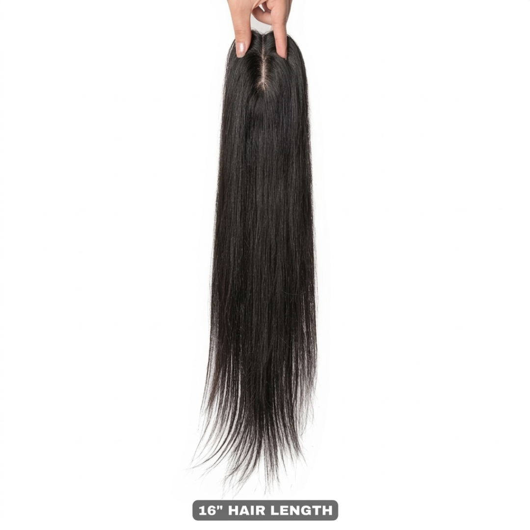Silk Base Human Hair Topper 1.5Inc*5Inc
