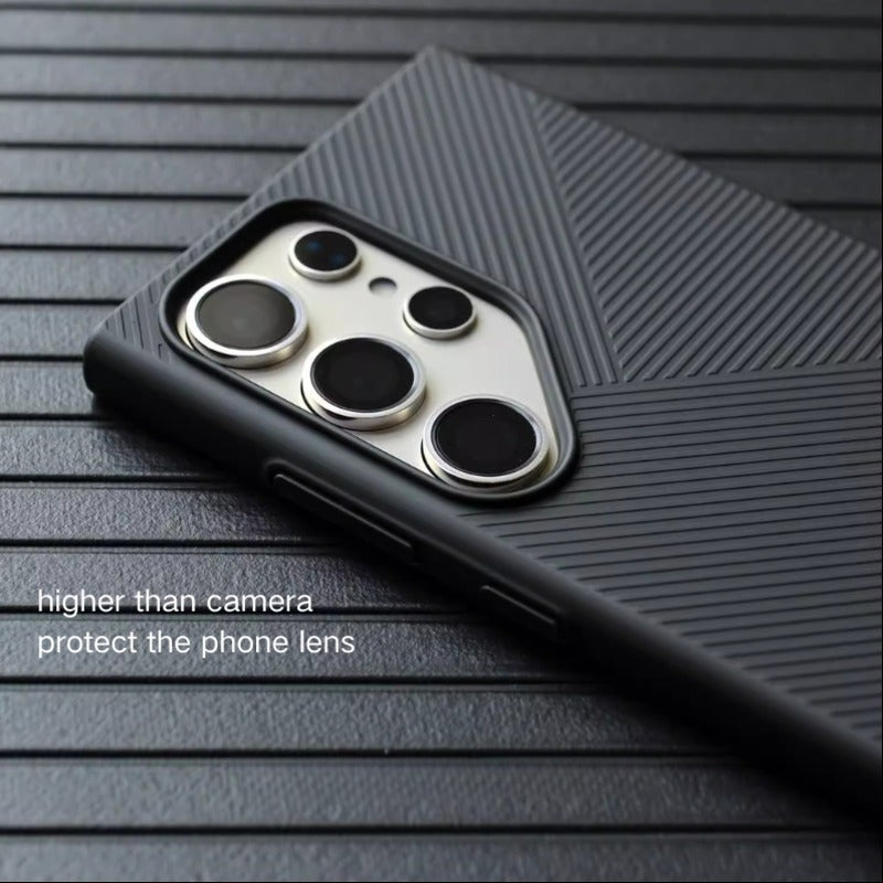 Frosting Matte Stripe Pattern Case - Galaxy