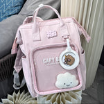 Soft Canvas Backpack for Women - Pink