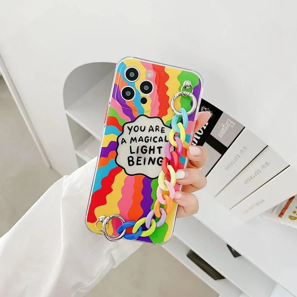 Rainbow Case with Chain Bracelet