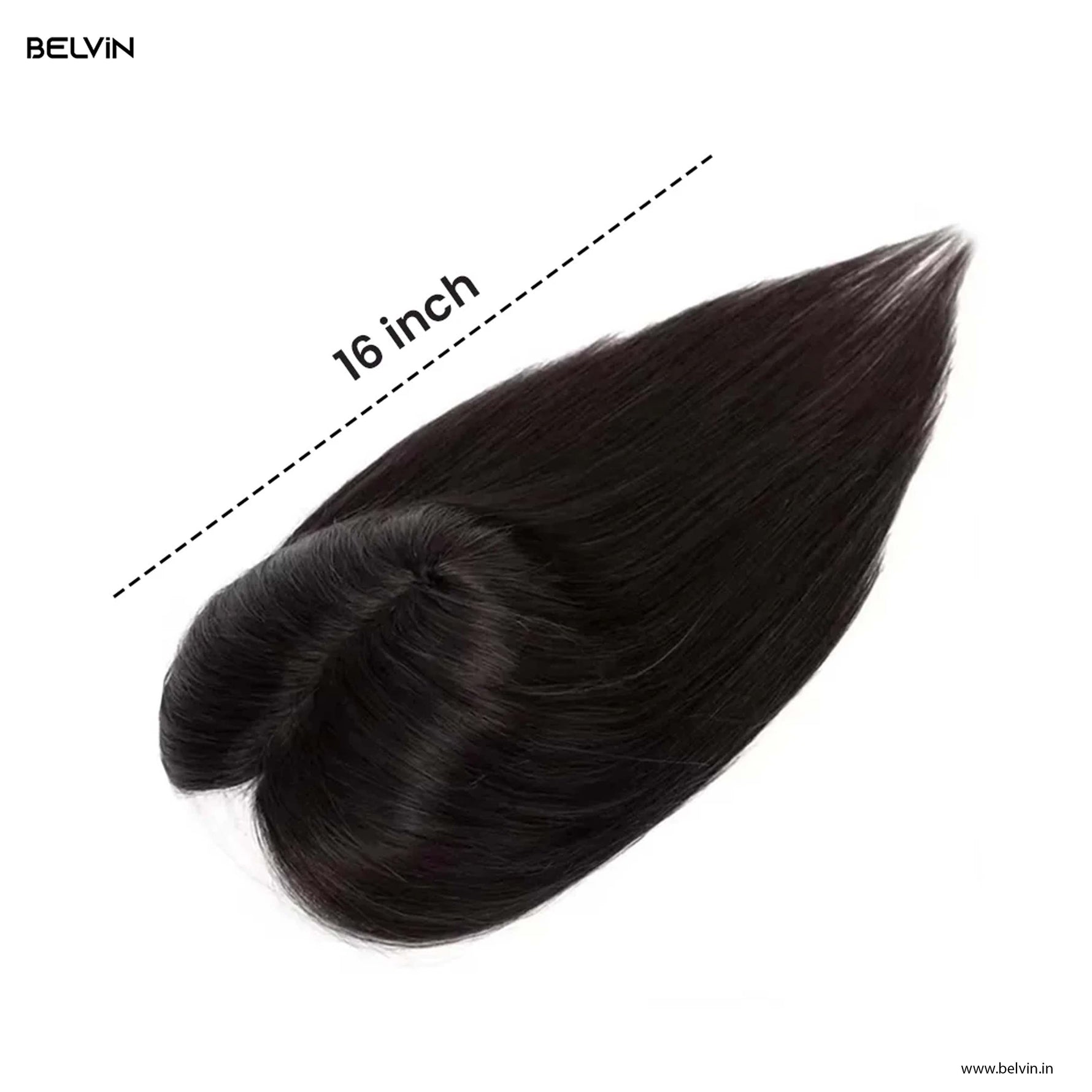 Invisible Human Hair Lace Topper - 16 Inch
