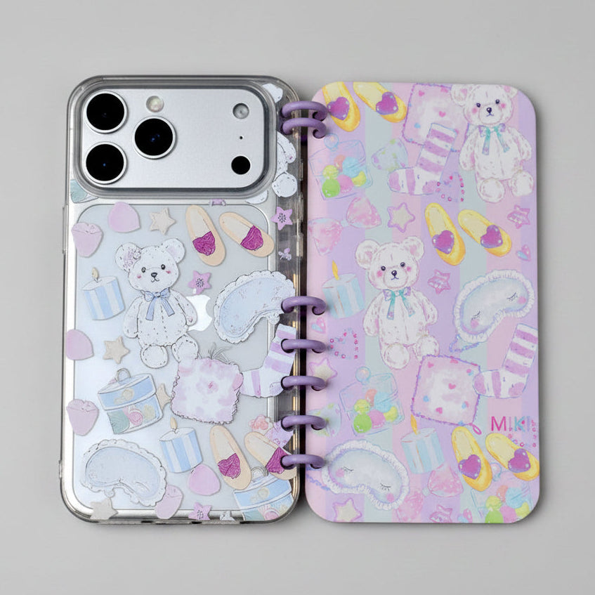 Kawaii Teddy Book Case - iPhone