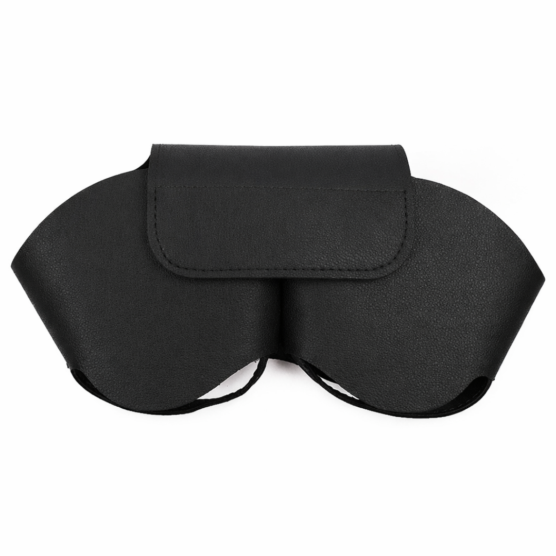 Black eye mask on a white background
