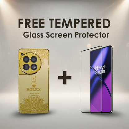 Gold Plated Case  + Tempered Glass - OnePlus