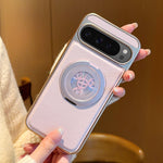 Elegant Faux Leather Gear Spinner Kickstand Case
