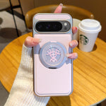 Elegant Faux Leather Gear Spinner Kickstand Case