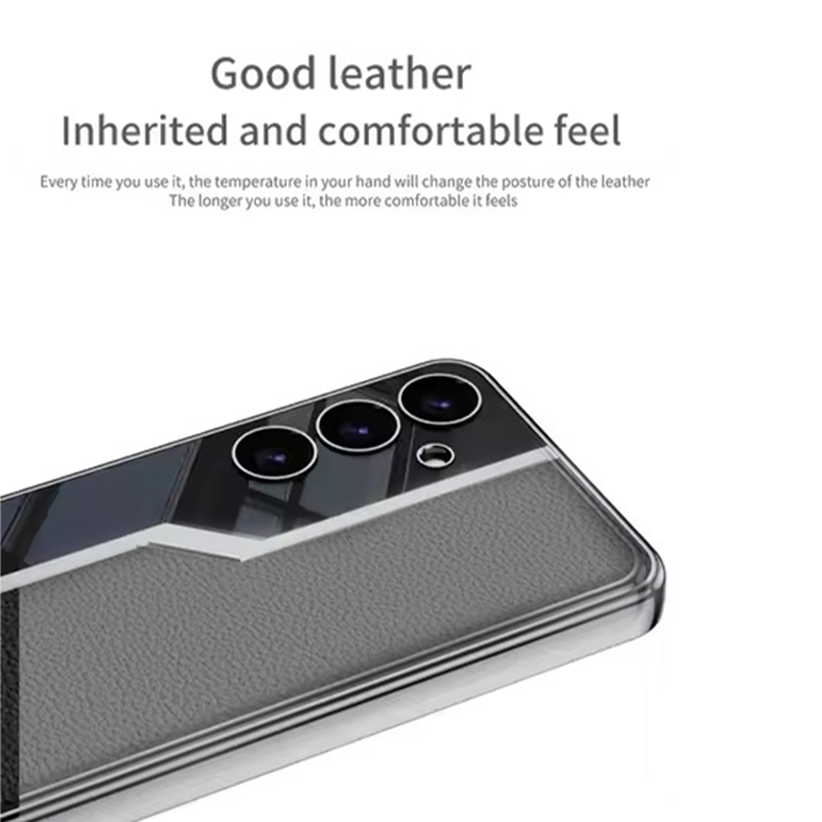 Soft Plating Leather Case-Silver