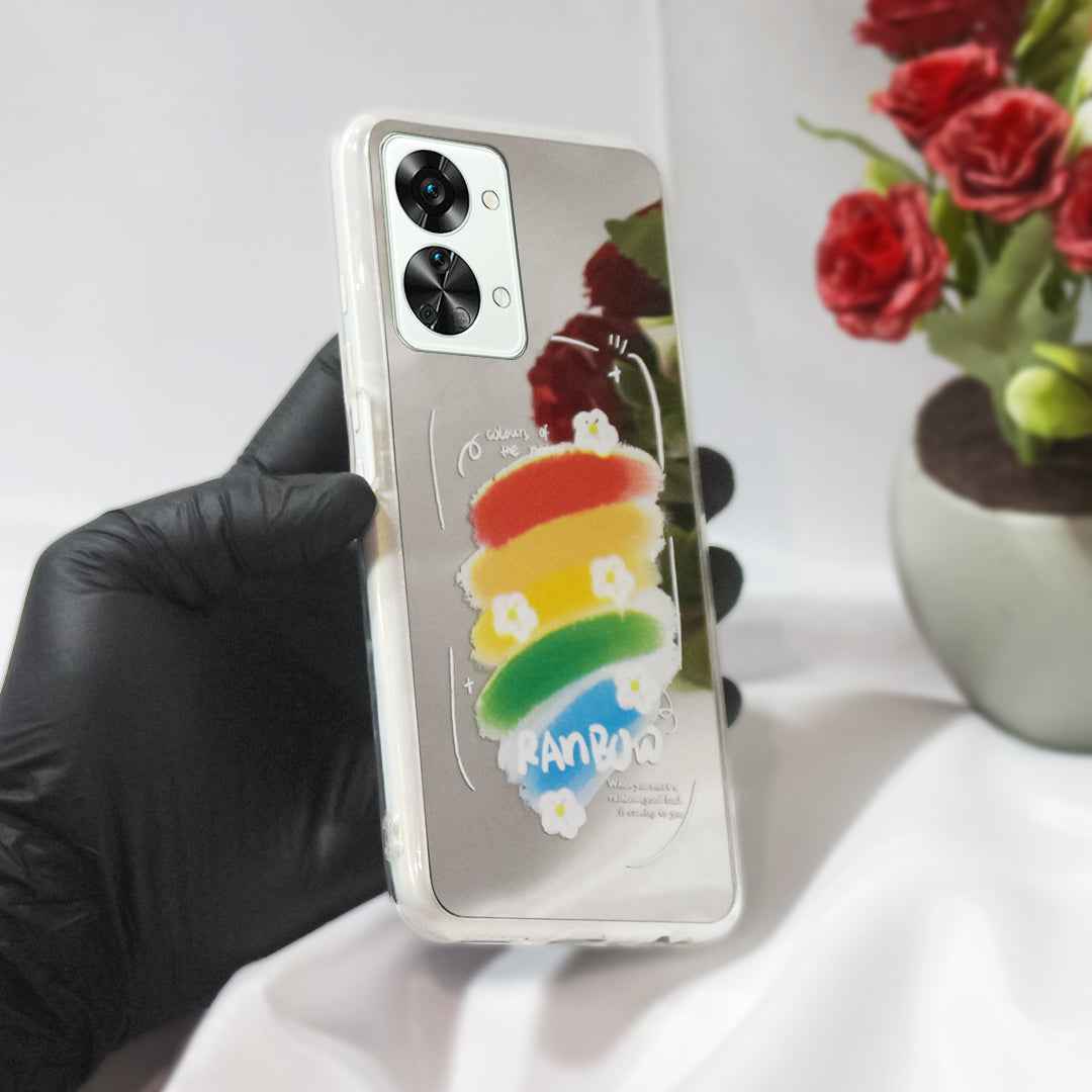 OnePlus - Reflective Mirror Rainbow Pattern Phone Case