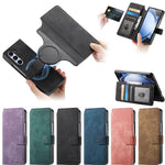 Detachable Card Solt Wallet Leather Case - Galaxy